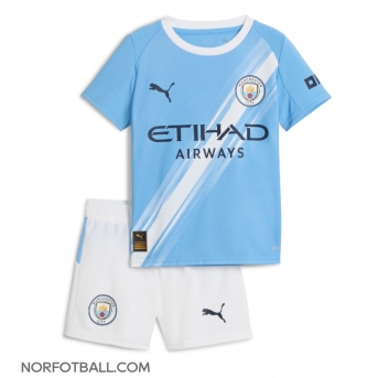 Billige Fotballdrakt Manchester City Replika Hjemmedraktsett Barn 2025-26 Kortermet (med bukser)
